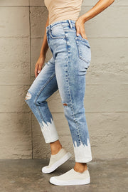 Painted Cropped Skinny Jeans