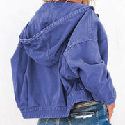 Trendsi PRE-ORDER Hooded Dropped Shoulder Denim Jacket