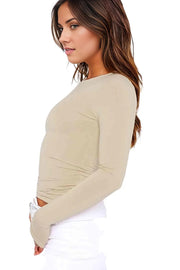 Pre- Order Round Neck Long-Sleeve Top