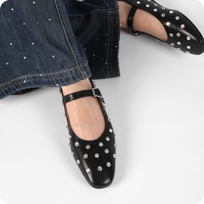 Trendsi Round Toe Flats Slip-Ons