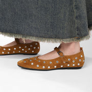 Trendsi Round Toe Flats Slip-Ons