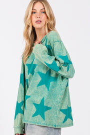 Trendsi SAGE + FIG Mineral Wash Star Pattern T-Shirt