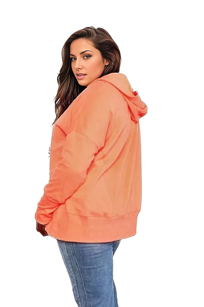 Double Take Quarter-Snap Dropped Shoulder Hoodie