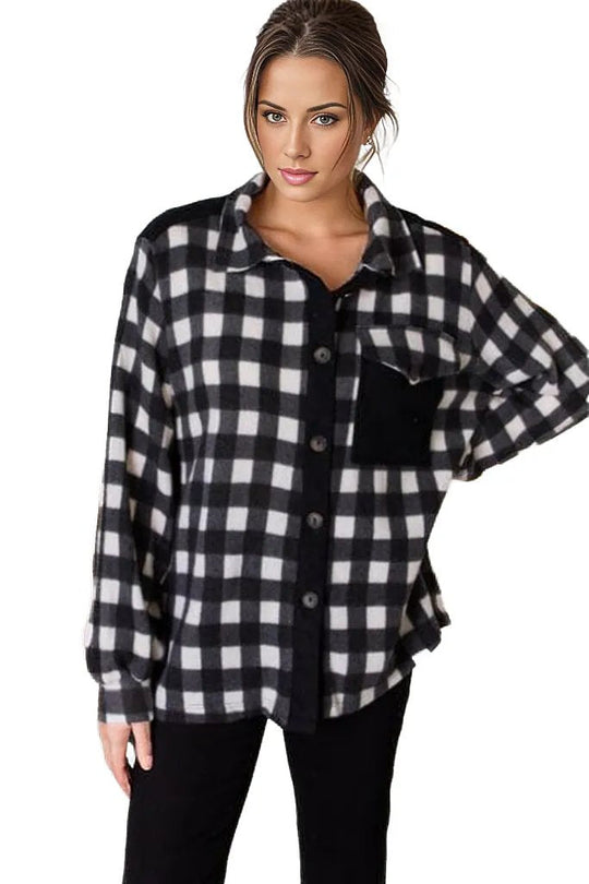 Shirts & Tops Hailey & Co Full Size Plaid Button Up Jacket