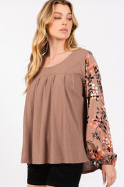 Trendsi Shirts & Tops SAGE + FIG Floral Long Sleeve Blouse