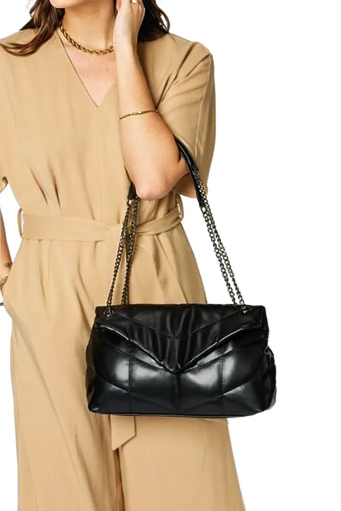 SHOMICO PU Leather Chain Handbag