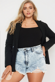 Kancan High Waist Denim Shorts