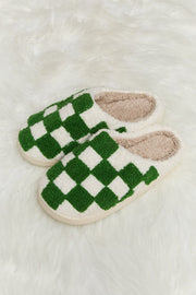 Trendsi Slippers Melody Checkered Print Plush Slide Slippers