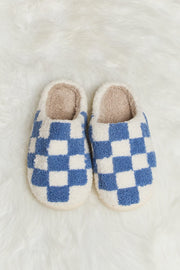 Trendsi Slippers Melody Checkered Print Plush Slide Slippers