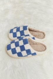 Trendsi Slippers Melody Checkered Print Plush Slide Slippers