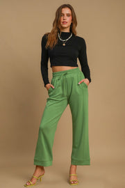 Trendsi Umgee Drawstring Wide Leg Pants with Pockets