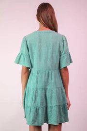 Trendsi VERY J Plus Size Mineral Washed Woven Mini Dress