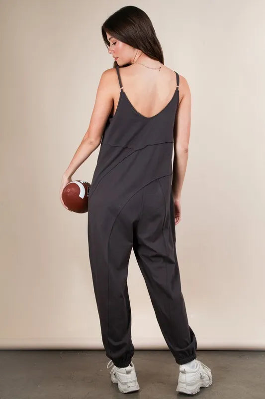 Trendsi VERY J Sleeveless Knit Comfy Casual Jumpsuit