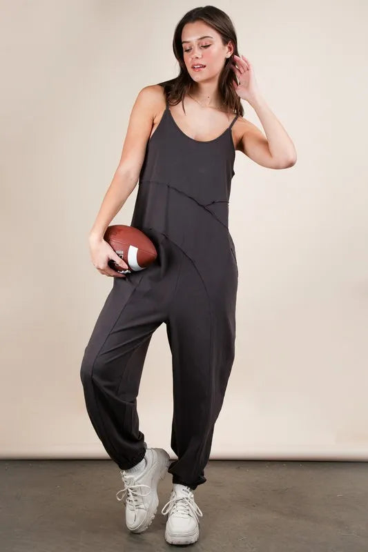 Trendsi VERY J Sleeveless Knit Comfy Casual Jumpsuit