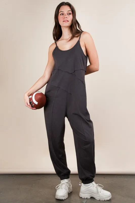 Trendsi VERY J Sleeveless Knit Comfy Casual Jumpsuit