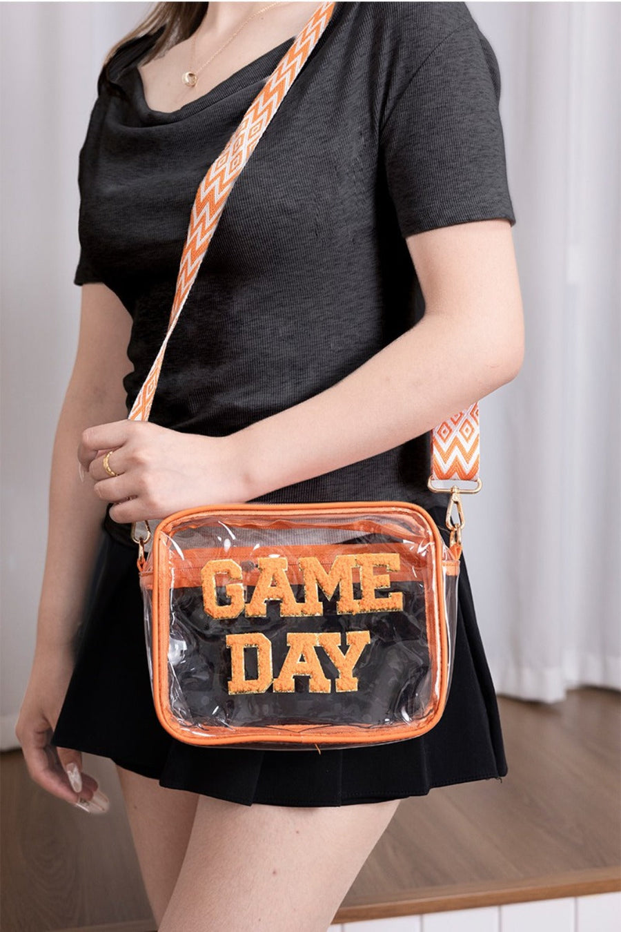 Trendsi Zenana GAME DAY Stadium Approved Transparent Crossbody Bag