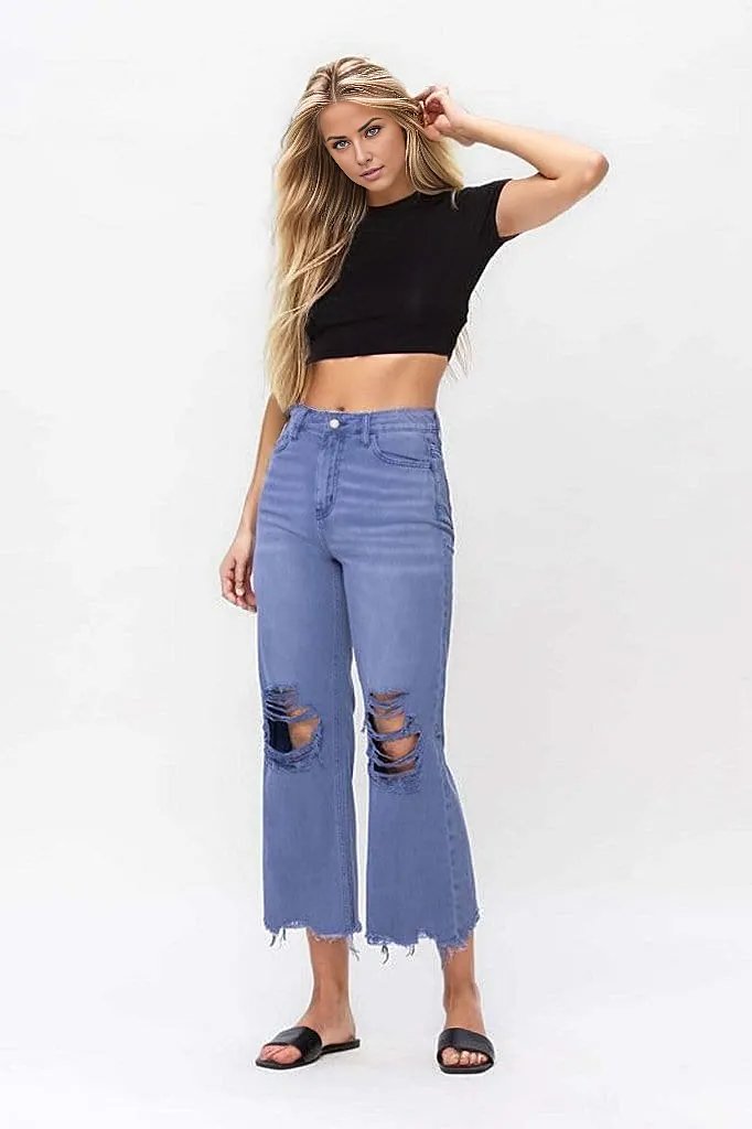 VERVET by Flying Monkey Jeans 90's Vintage Crop Flare Jeans