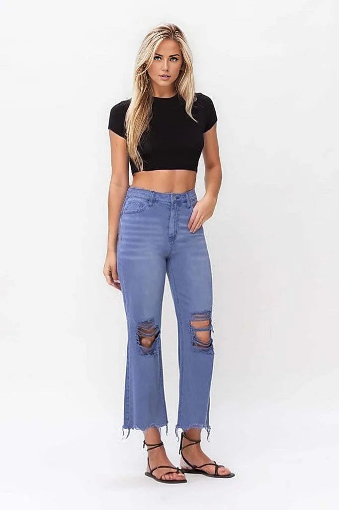 VERVET by Flying Monkey Jeans 90's Vintage Crop Flare Jeans