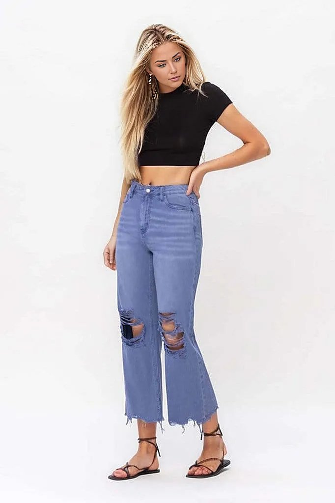 VERVET by Flying Monkey Jeans 90's Vintage Crop Flare Jeans