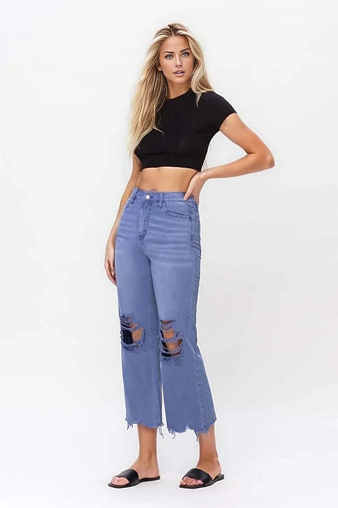 VERVET by Flying Monkey Jeans 90's Vintage Crop Flare Jeans