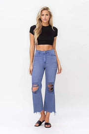 VERVET by Flying Monkey Jeans 90's Vintage Crop Flare Jeans