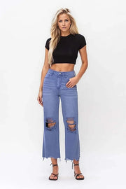 VERVET by Flying Monkey Jeans 90's Vintage Crop Flare Jeans