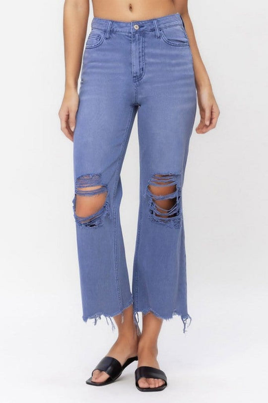 VERVET by Flying Monkey Jeans INDIGO / 24 90's Vintage Crop Flare Jeans