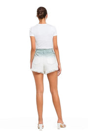 Super High Rise Paperbag Waistband Ombre Shorts