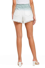 Super High Rise Paperbag Waistband Ombre Shorts