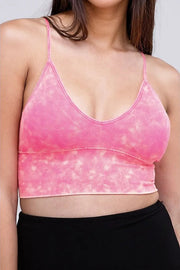 Washed Ribbed Bra Padded Tank Top