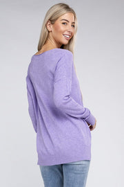 Garment Dyed Front Seam Sweater