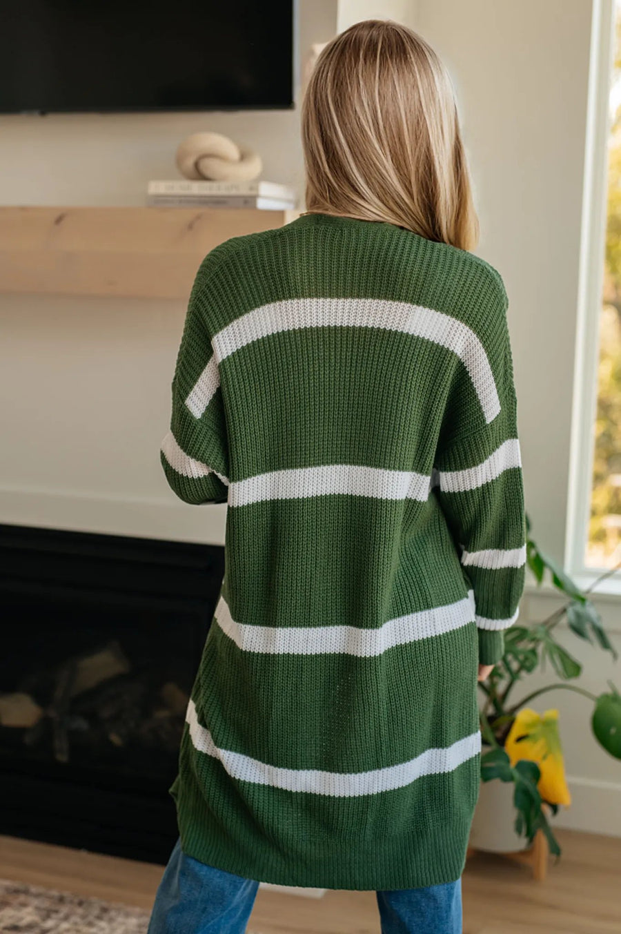 Brighter is Better Striped Cardigan in Green